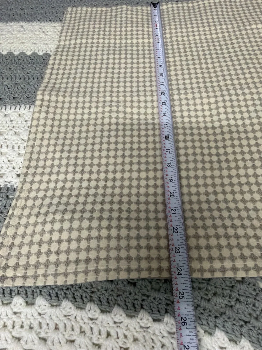 Brielle home euro size pillowcases waffle knit beige cream 24”x19.5”